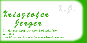 krisztofer jerger business card